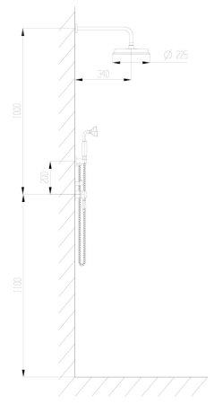 Душевая система Boch mann Marbella Top Nero встраиваемая, черная 