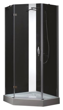 Душевой уголок Cezares BERGAMO-W-P-1-90-C-Cr-L-IV + душевой трап 