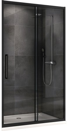 Душевая дверь Abber Schwarzer Diamant 120 AG30120BH профиль Черный стекло прозрачное 