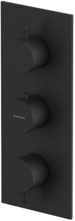 Душевая система Whitecross Y black YSET11BL с термостатом Черная матовая 