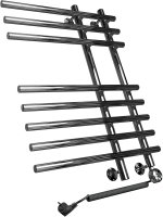 Полотенцесушитель электрический ДВИН L Primo Electro лесенка 80/15 полн.ширина 55 см.,ТЭН справа, хром