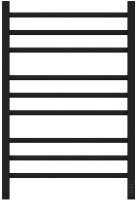 Электрический полотенцесушитель Point Вега PN71858B П9 500x790 диммер справа Черный матовый