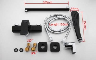 Смеситель для ванной Gappo G2250 Черный / Хром 