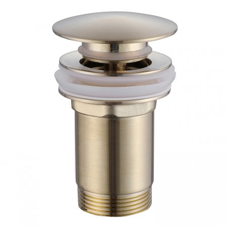 Донный клапан ABBER AF0010G с переливом, золото матовое 