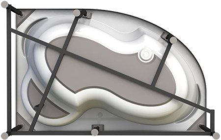 Акриловая ванна Radomir Vannesa Massage Ирма 169х110, с каркасом и экраном, актив, R 