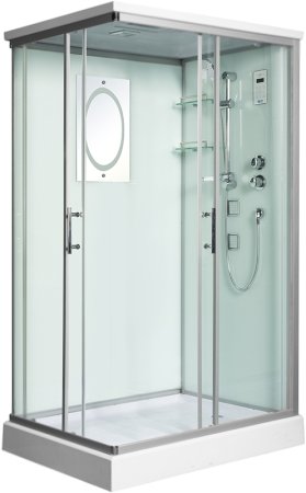 Душевая кабина WeltWasser WW500 Laine 1204 120x90 10000003273 профиль Хром стекло прозрачное 