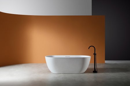 Ванна из искусственного камня Abber Frankfurt 170x75 AM9941 Белая без гидромассажа 