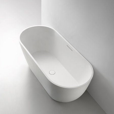 Ванна из искусственного камня Abber Frankfurt 170x75 AM9941 Белая без гидромассажа 