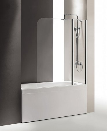 Шторка на ванну Cezares Eco O-V-11-120/140-P-Cr-R стекло punto 