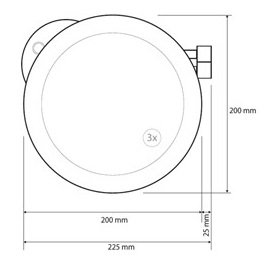 Косметическое зеркало Bemeta 116101770 с подсветкой 