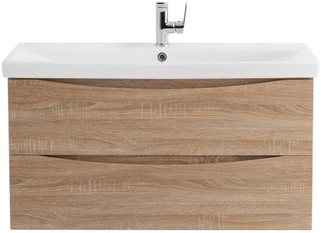 Тумба с раковиной BelBagno MARINO-CER-1000-2C-SO-WO-P Rovere Bianco 