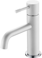 Смеситель для раковины Boheme Uno 461-WCR Белый матовый Хром