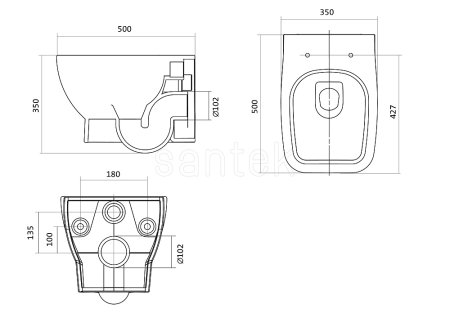 Унитаз подвесной Santek Нео ДС SC с микролифтом 