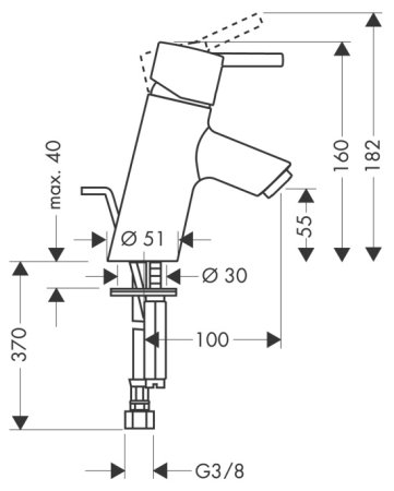 Смеситель Hansgrohe Talis S 32020000 для раковины 