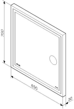 Зеркало AM.PM Gem 65 M91AMOX0653WG с подсветкой с механическим выключателем 