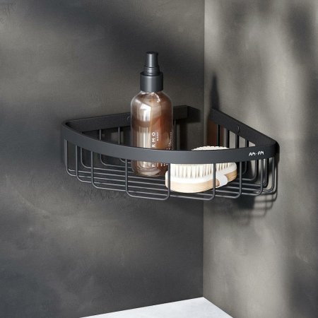 Полка корзина AM.PM Sense L A7452122 угловая Черная матовая 