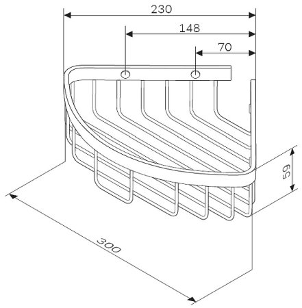 Полка корзина AM.PM Sense L A7452122 угловая Черная матовая 