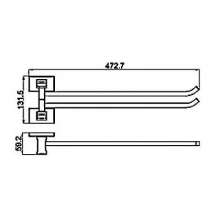 Полотенцедержатель Gappo G0712-6 поворотный Черный матовый 