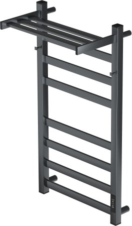 Полотенцесушитель электрический APEXTERMO Terra TR11184GF 800x400 с крючками и полкой, графит металлик 