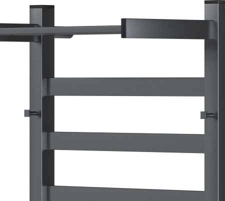 Полотенцесушитель электрический APEXTERMO Terra TR11184GF 800x400 с крючками и полкой, графит металлик 