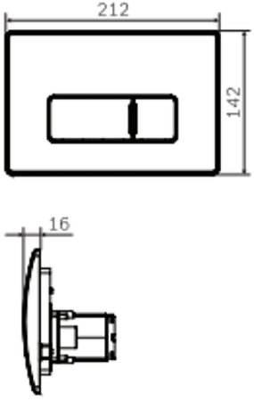 Клавиша смыва AM.PM Pro M I048051 Хром глянцевый 