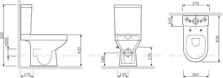 Унитаз-компакт напольный AM.PM Spirit 2.0 C708600WH 