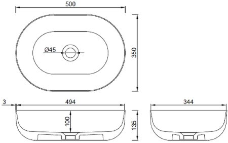 Раковина-чаша Boheme Armadi Art Monaco 50 879-50 Белая матовая 