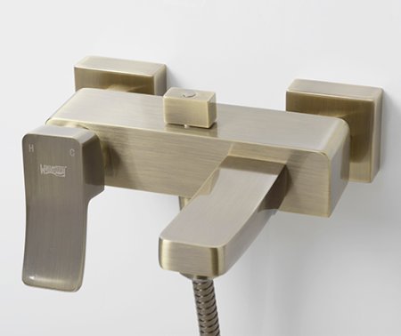 Смеситель WasserKRAFT Exter 1601 для ванны с душем, светлая бронза 