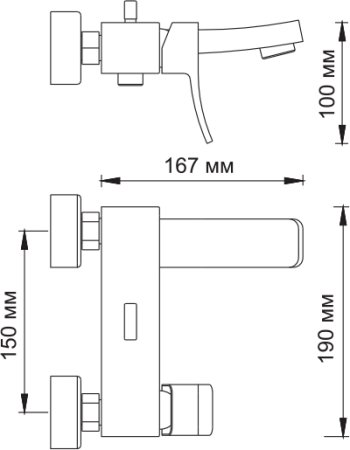 Смеситель WasserKRAFT Exter 1601 для ванны с душем, светлая бронза 