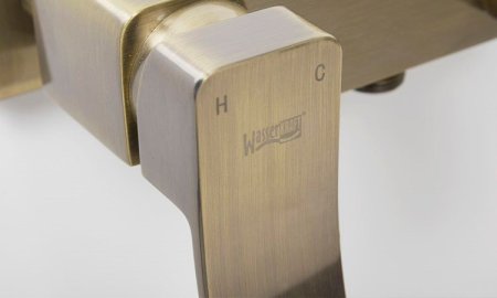 Смеситель WasserKRAFT Exter 1601 для ванны с душем, светлая бронза 