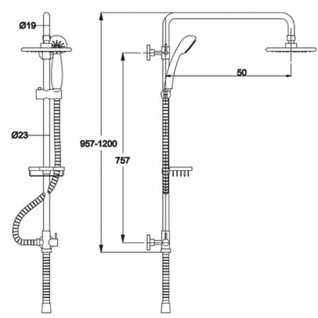 Душевая система Kaiser 2065 Хром 