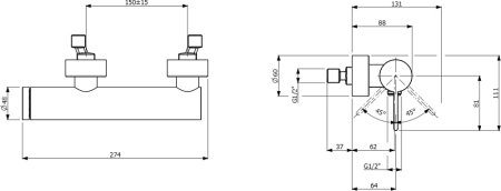 Смеситель Villeroy & Boch Dawn TVS10630115061 для душа 