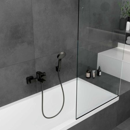 Смеситель для ванны Hansgrohe Vernis Shape 71450670 Черный матовый 
