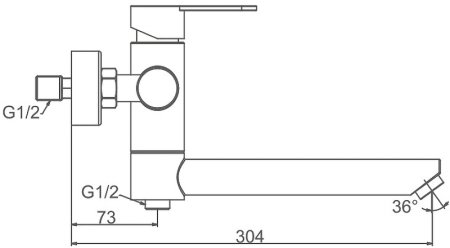 Смеситель для ванны Frap H801 F32801-6 универсальный Черный матовый 