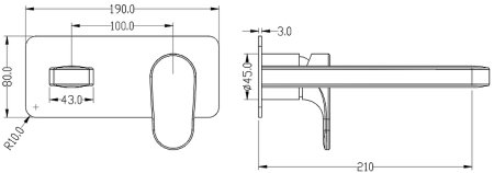 Смеситель для раковины Boheme Spectre 455-CR Хром 