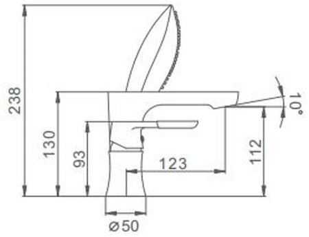 Смеситель на борт ванны Frap H34 F1134 Белый Хром 
