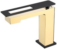 Смеситель для раковины Boheme Q 141-GB Золото Черный