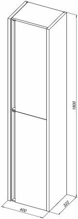 Шкаф пенал Allen Brau Fantasy 40 1.11007.PWM подвесной Папирус матовый 