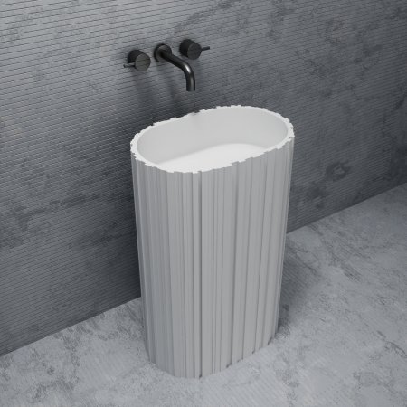 Раковина отдельностоящая ABBER Stein AS2551-H белая матовая 