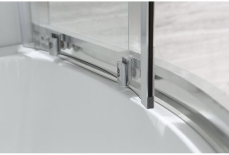 Душевая кабина Black&White Galaxy 550712l с гидромассажем профиль Серебристый хром задняя стенка Белая 