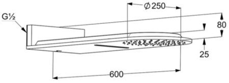 Верхний душ Kludi A-Qa 6488091-00 Белый Хром 