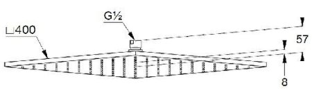 Верхний душ Kludi A-Qa 6444005-00 Хром 