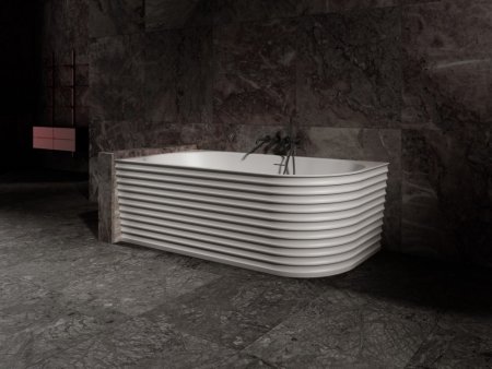 Ванна из искусственного камня ABBER Stein AS9651 L белая матовая 