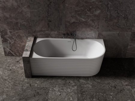 Ванна из искусственного камня ABBER Stein AS9651 L белая матовая 