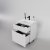 Тумба напольная "Марелла 60" (2 ящ.) Люкс антискрейтч белый глянец, PLUS 
