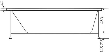 Акриловая ванна Creto Scala 180х80 1-1155 без гидромассажа 