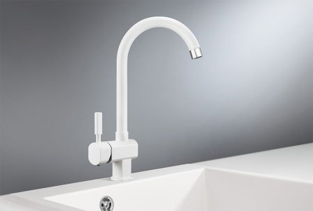 Смеситель Granula ST-31 для кухонной мойки, белый 