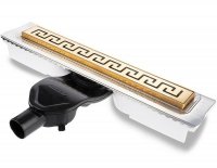 Душевой лоток Berges B1 Antik 600 092124 с решеткой Золото глянец