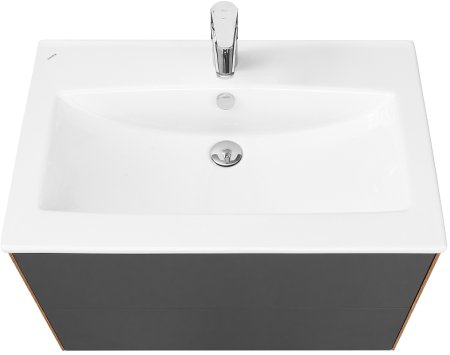 Тумба под раковину Aquaton Сохо 75 1A258101AJA00 подвесная Дуб веллингтон Графит софт 