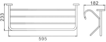 Полка для полотенец Frap F19 F1924 Хром 
